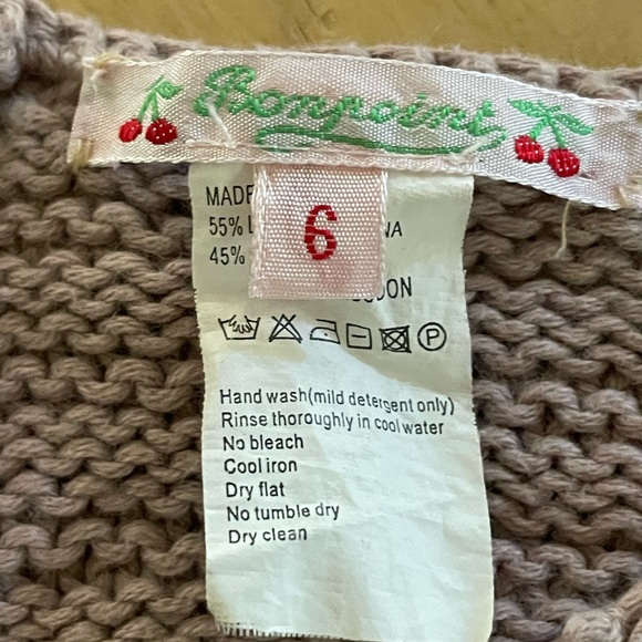 Bonpoint Mauve Cardigan - Picture 4 of 5